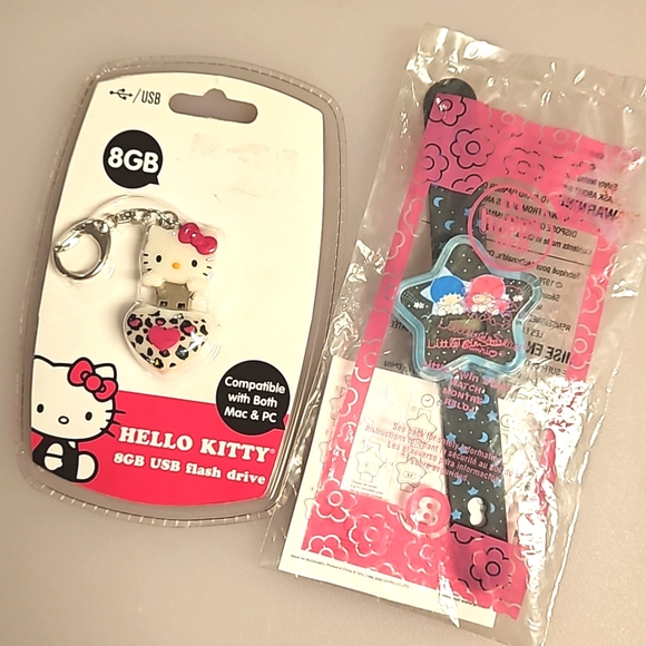 HELLO KITTY 8GB USB flash drive McD's #8 LED watch needs new battery 2008 Sanrio - Picture 1 of 7